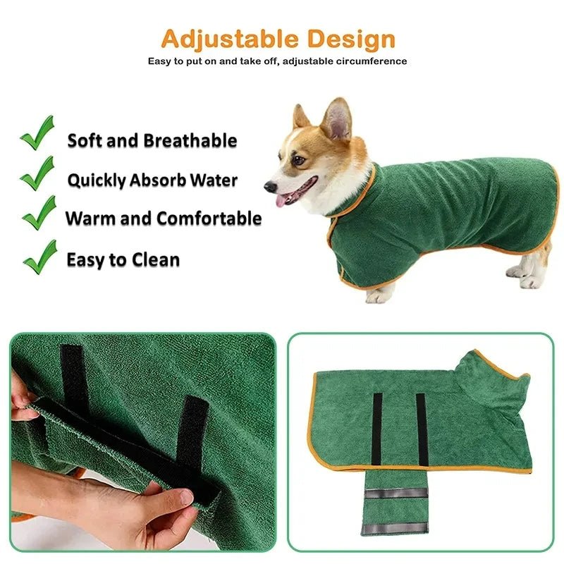 PawDry - Sneldrogende Microfiber Hondenbadjas - Zinavić