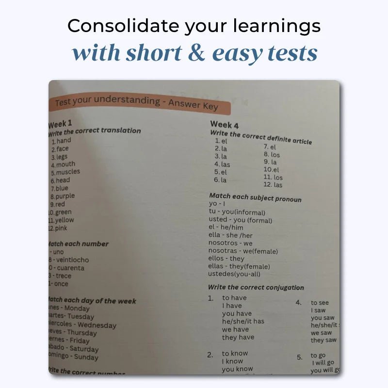 Spanish in 60 Days™ – Learning Workbook - VidaVora