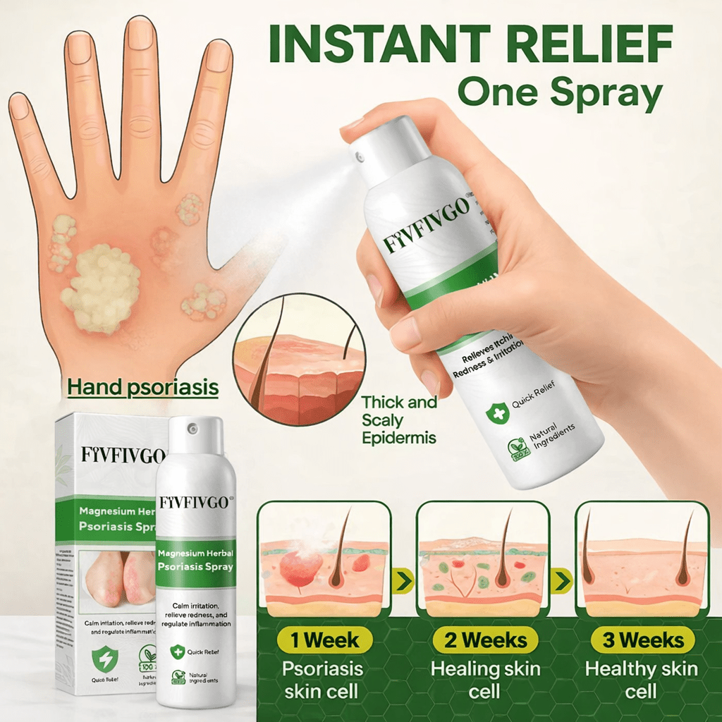 CalmiDerm™ 1+1 FREE - Magnesium Herbal Psoriasis Spray - VidaVora