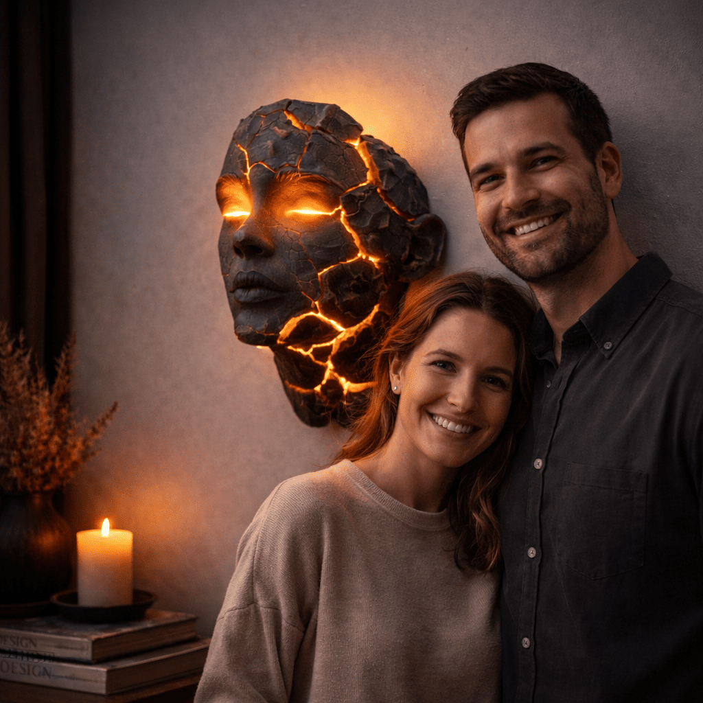InfernoForm™ - Lava Face Wall Lamp - VidaVora