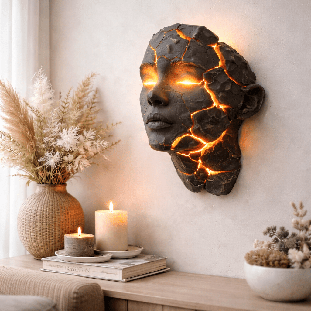 InfernoForm™ - Lava Face Wall Lamp - VidaVora