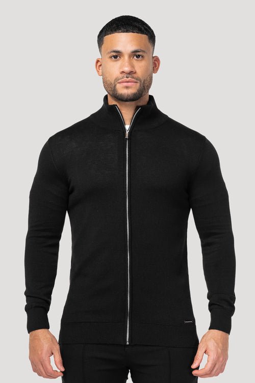 Santoni Full Zip Vest Black - VidaVora
