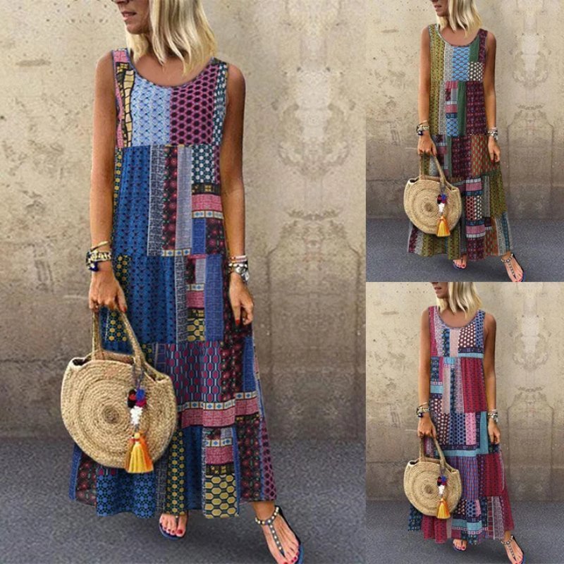 Claudette - Zomerse etnische casual jurk - Zinavić