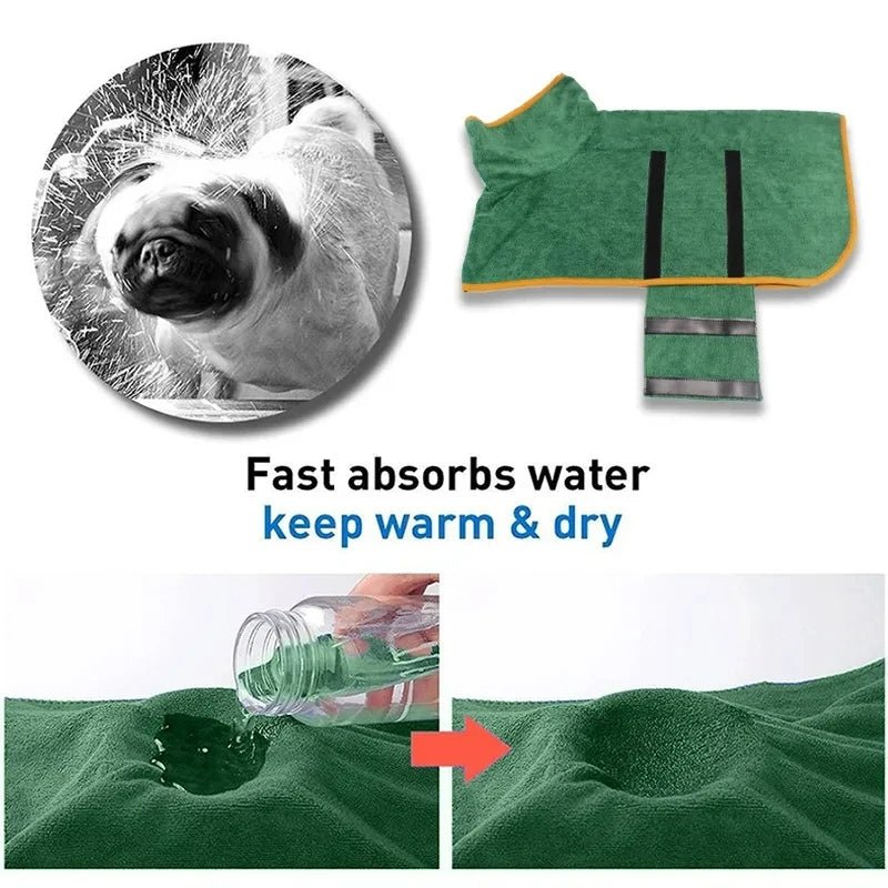 PawDry - Sneldrogende Microfiber Hondenbadjas - Zinavić