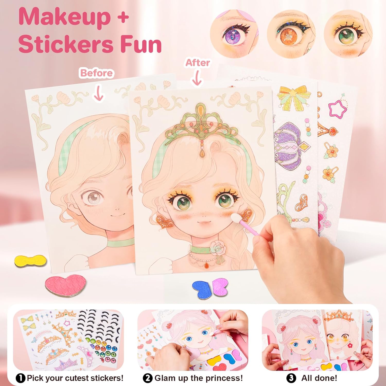 Princess Glam Kit© - 3 - in - 1 Verkleedkleding Make - up Kit - Zinavić