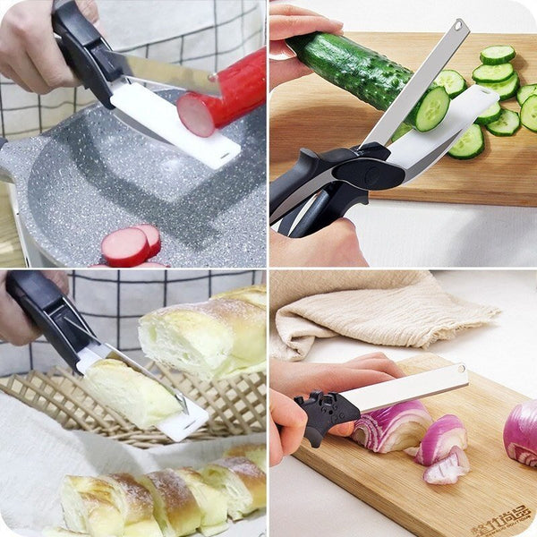 Smartcutter™ 2 in 1 Keukenmes - Snijdt voedsel binnen enkele seconden - Zinavić