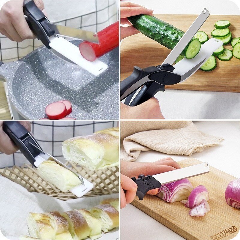 Smartcutter™ 2 in 1 Keukenmes - Snijdt voedsel binnen enkele seconden - Zinavić