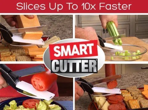 Smartcutter™ 2 in 1 Keukenmes - Snijdt voedsel binnen enkele seconden - Zinavić