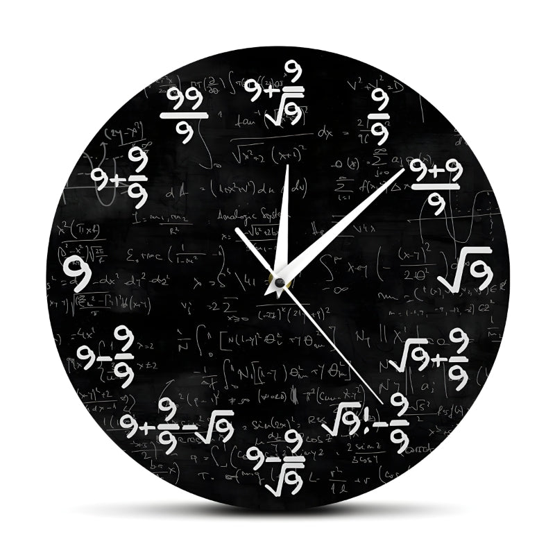 TimeFlair™ - Moderne wiskundige wandklok - Zinavić