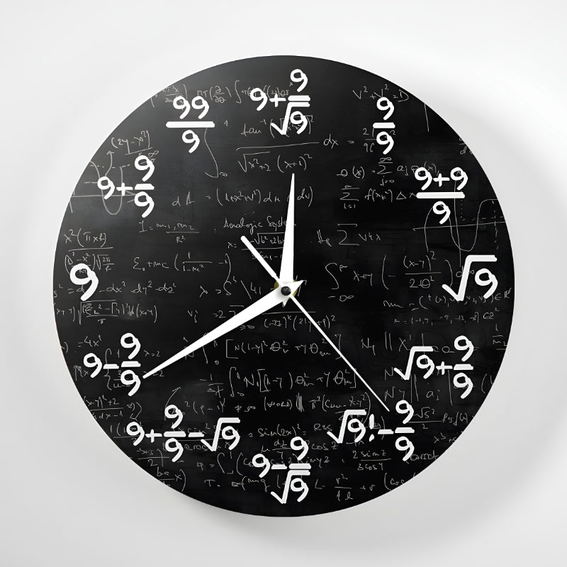 TimeFlair™ - Moderne wiskundige wandklok - Zinavić